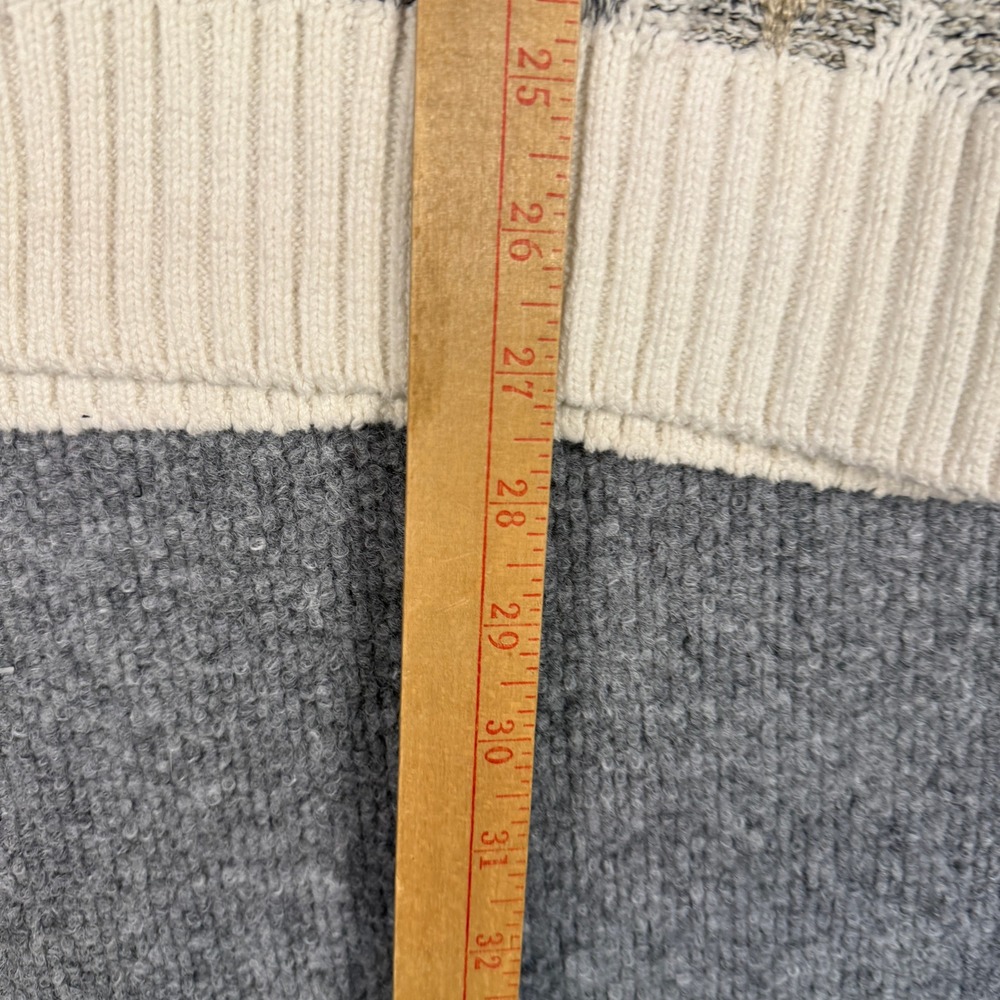 Vintage Geometric Multi Pattern Knit Sweater Crea… - image 4